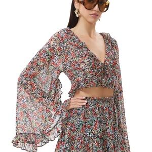 AFRM Clinton Ditsy Floral Navy Top